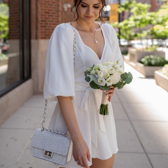 White Bridal Jumpsuit/Dress - Medium - Picture 1 of 11